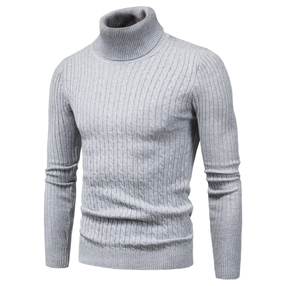 Street-wave Mens Cozy Turtleneck Sweater Soft Knit Warmth For Cold Weather Everyday Comfort