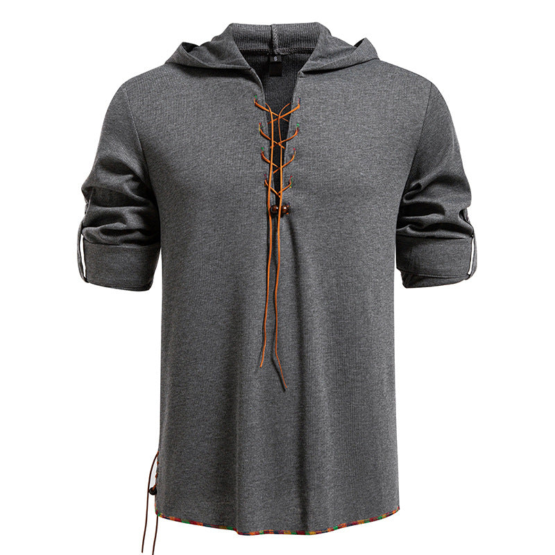Street-wave Women's Hoodie With Unique Lace-Up Front For Casual Comfort And Everyday Style