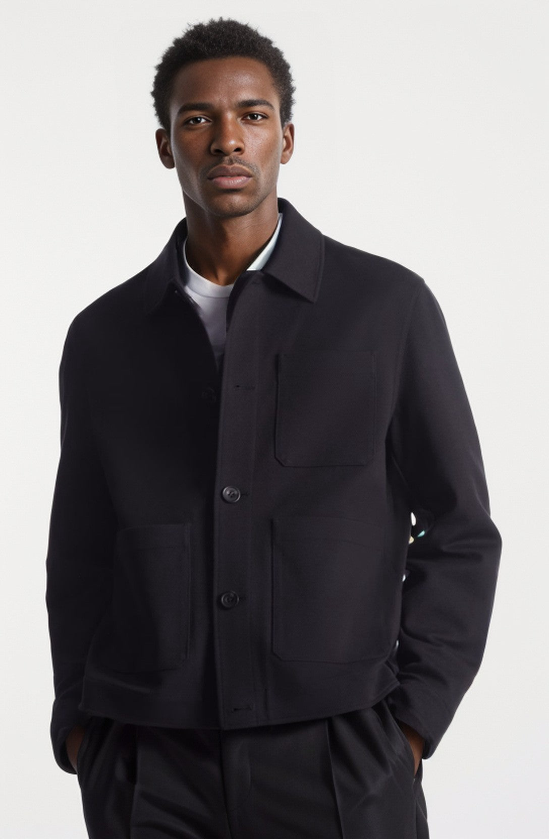 Street-Wave Men's Fashion Utility Jacket With Handy Pockets For Urban Daily Wear