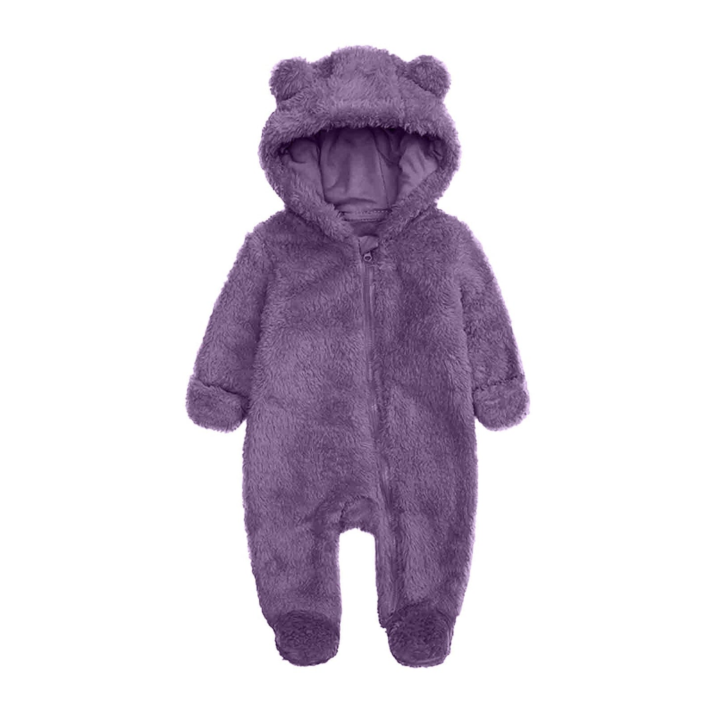 Street-wave Toddler Fleece Hooded Onesie Cozy Warm Winter Coverall For Toddlers Weatherproof