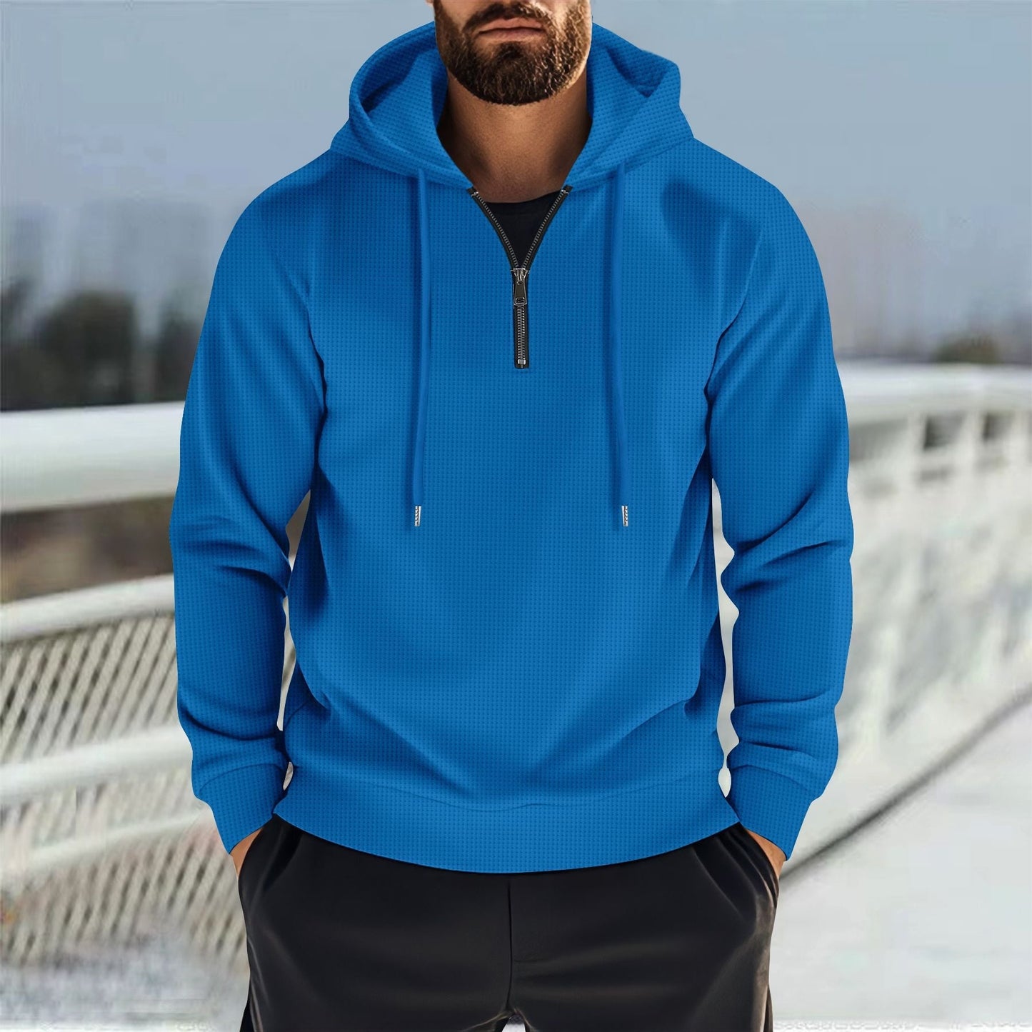 Mens Functional Zip Pullover Streetwave With Breathable Fabric For Active Lifestyle
