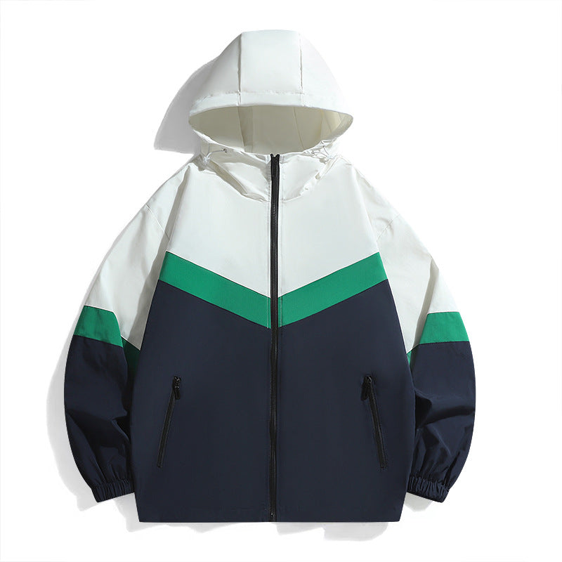 Street-wave Mens Lightweight Transitional Jacket With Adjustable Hood And Breathable Panels