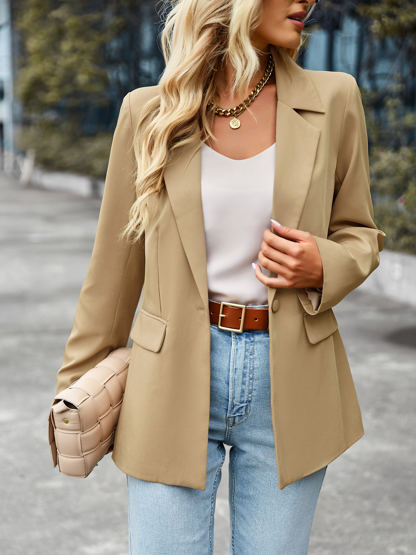 Street-wave Women's Casual Blazer for Fall Winter Warmth Comfort and Chic Style