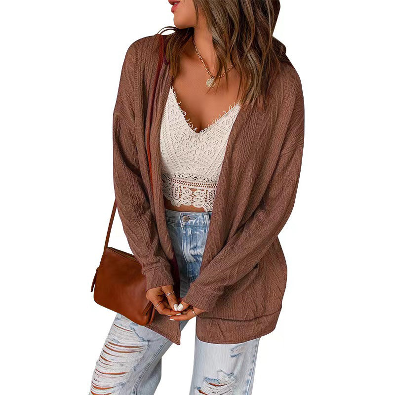 Street Wave Women's Long Cardigan Casual Breathable Cotton Blend For Everyday Wear