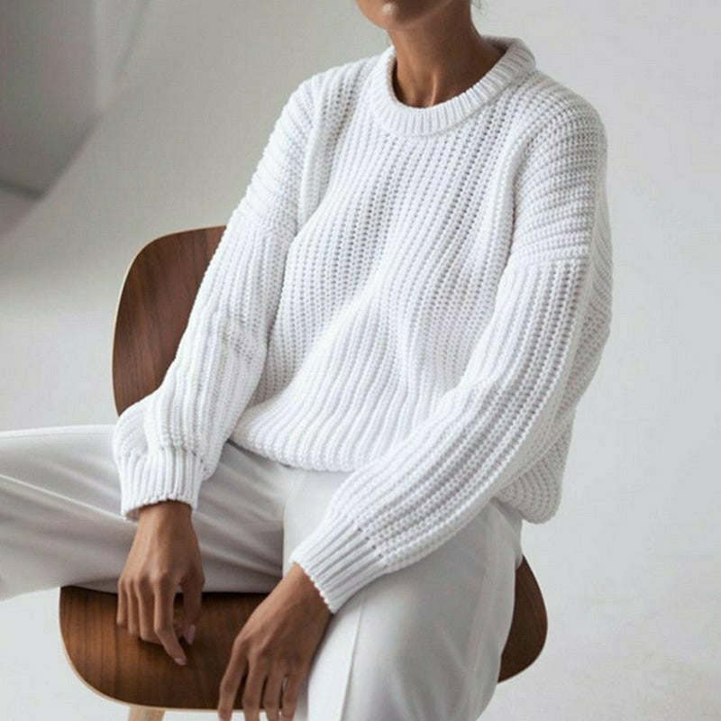 Streetwave Women Chunky Knit Pullover Soft Cotton Polyester Blend All Season Comfort Premium Craftsmanship