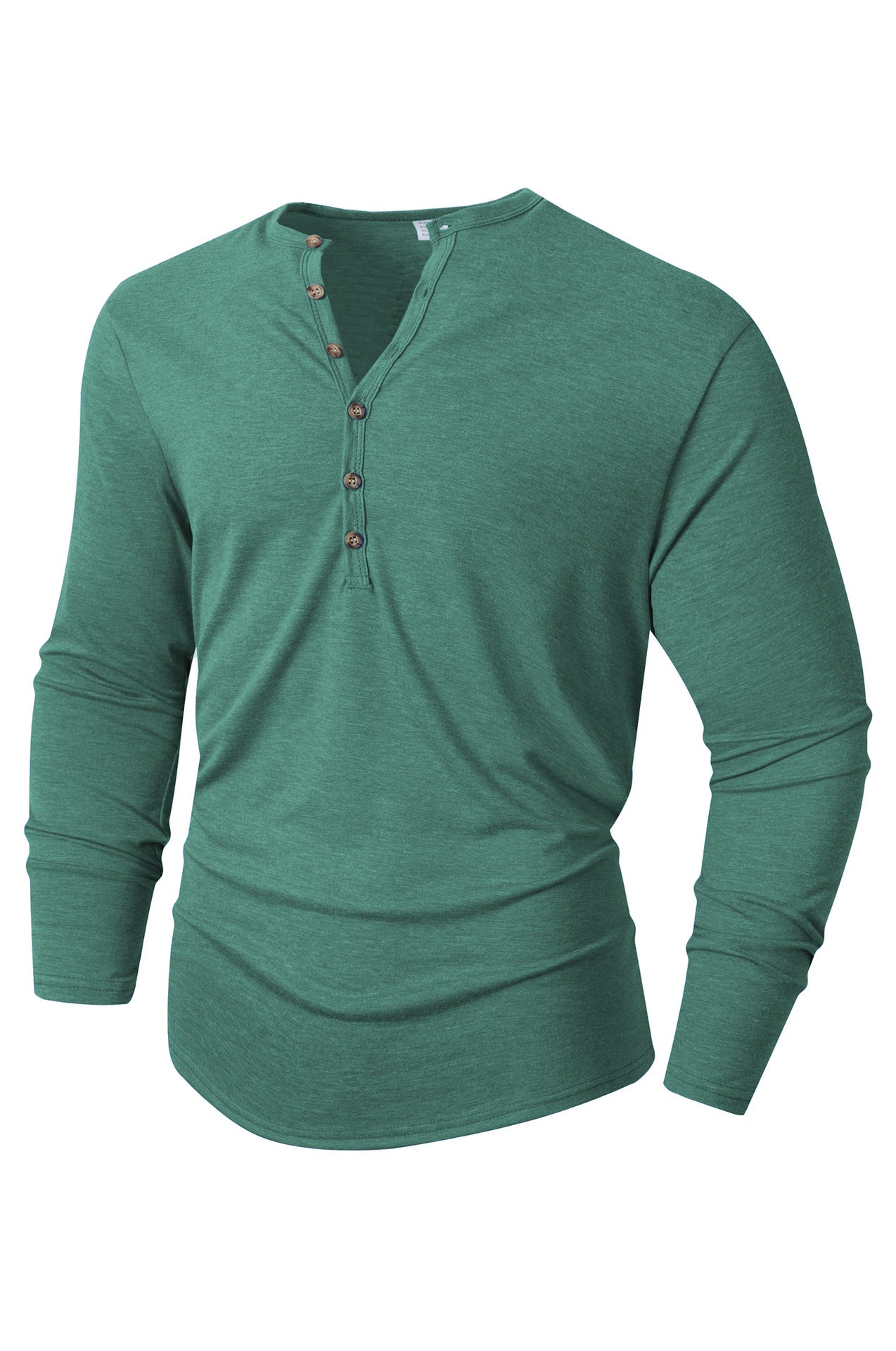 Streetwave Mens Long Sleeve Henley Shirt With Button Placket Soft Cotton Blend Comfort