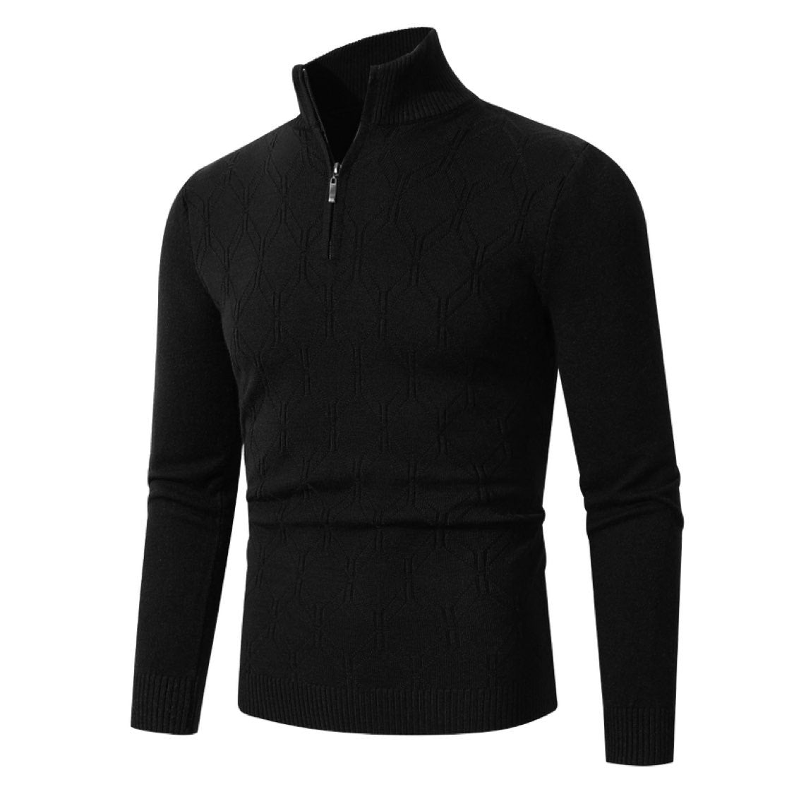 Street-wave Men's Knit Sweater With Modern Texture