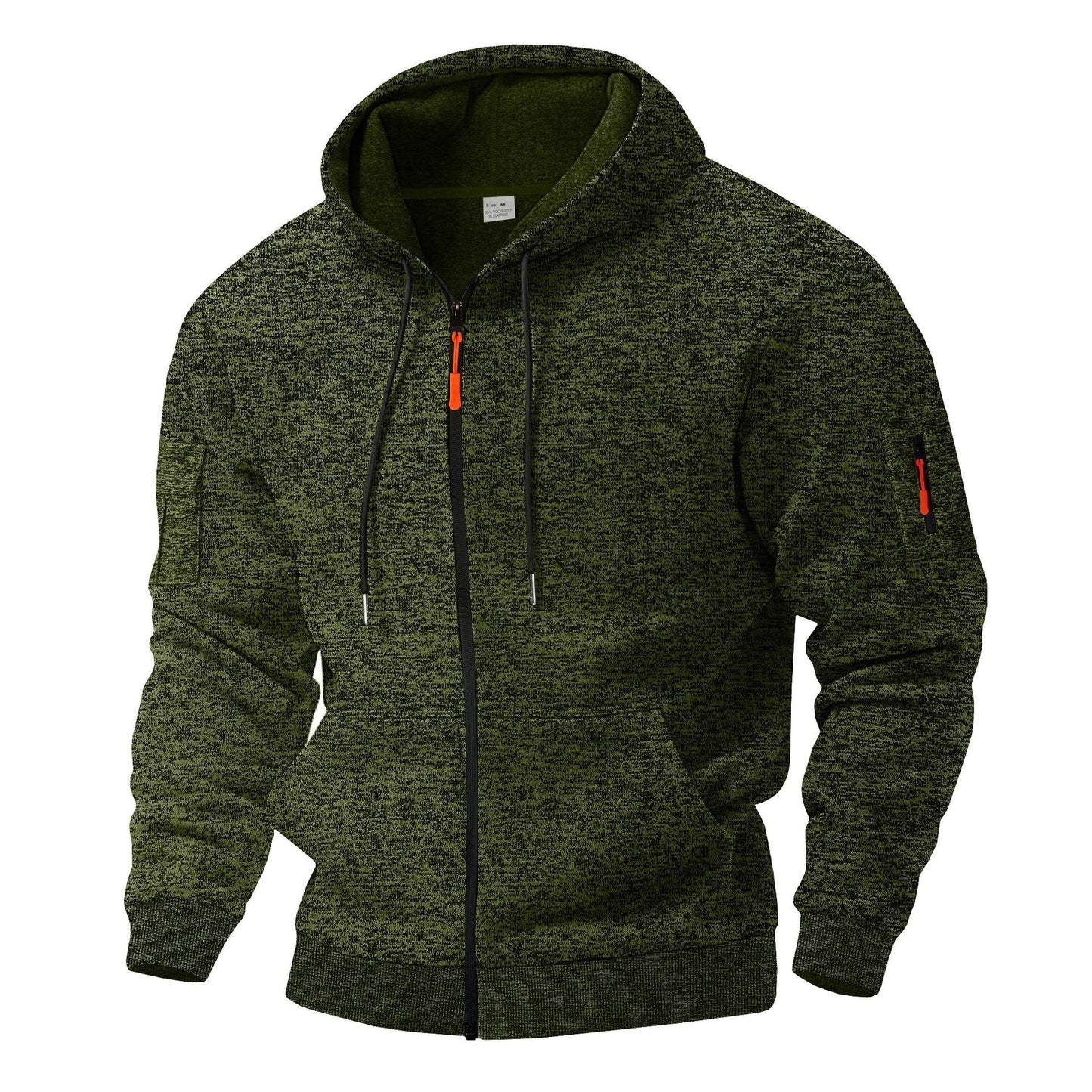 Street-Wave Men's Breathable Zip Hoodie With Contrast Zipper Details For Active Wear