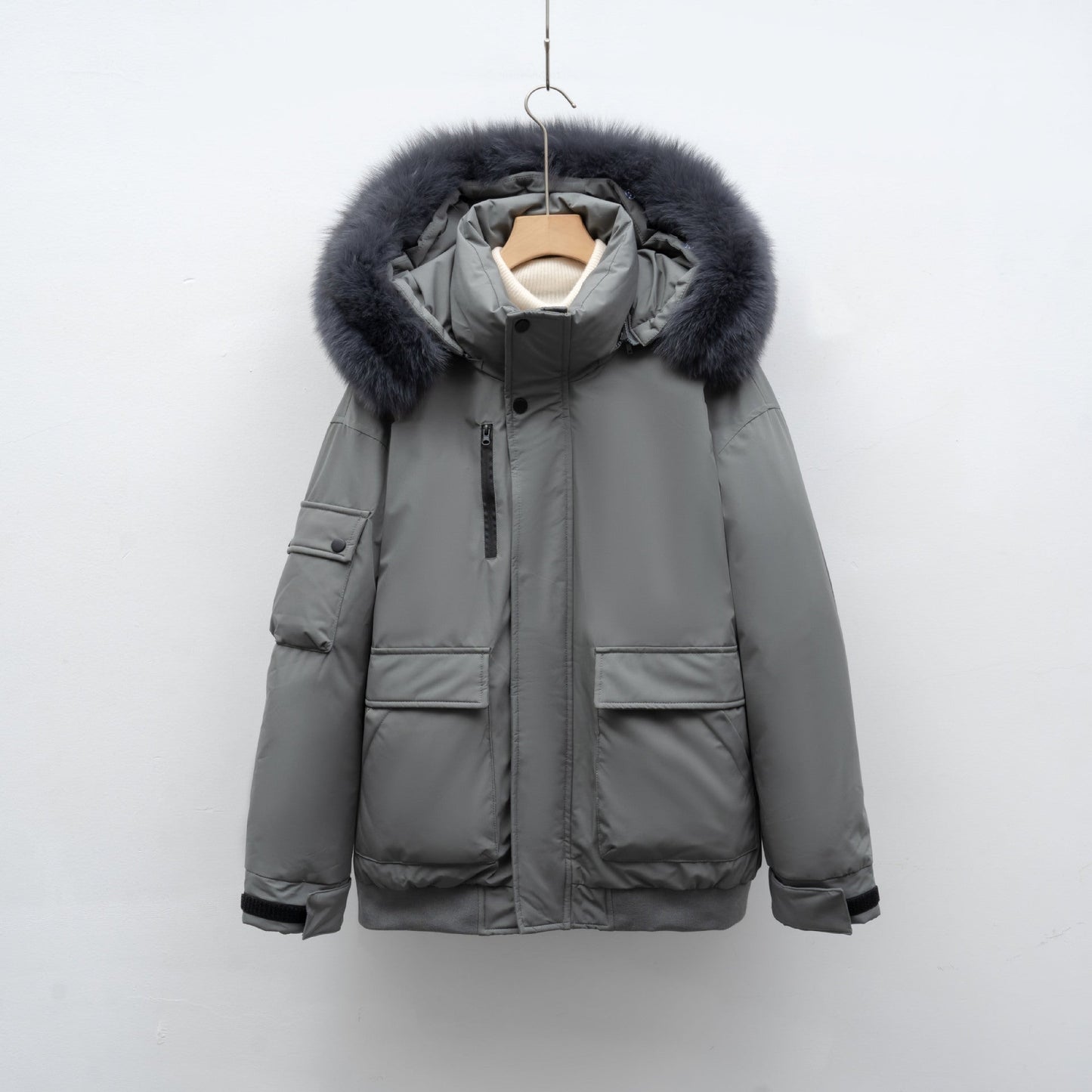 Street Wave Women's Winter Jacket With Large Faux Fur Collar And Functional Pockets Warm Insulated Coat