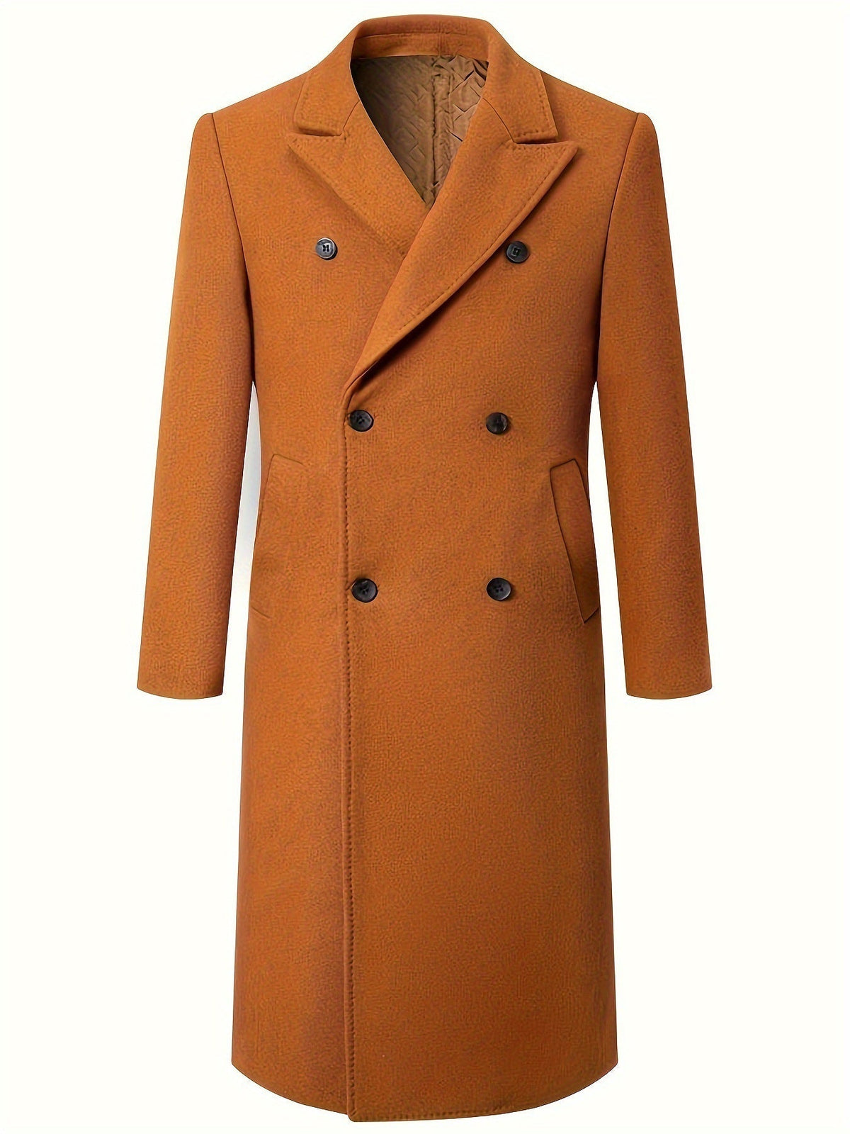 Street-wave Mens Tailored Double-Breasted Overcoat For Modern Men With Elegant Warmth And Timeless Style