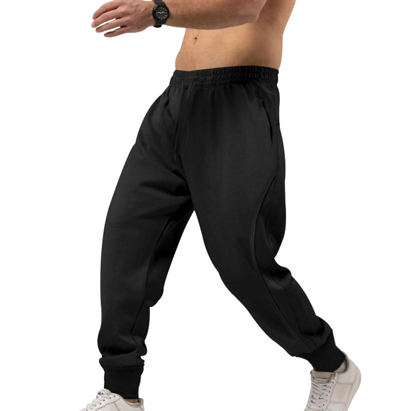 Street-Wave Men Jogging Pants With Elastic Waistband And Pockets Breathable Moisture-Wicking