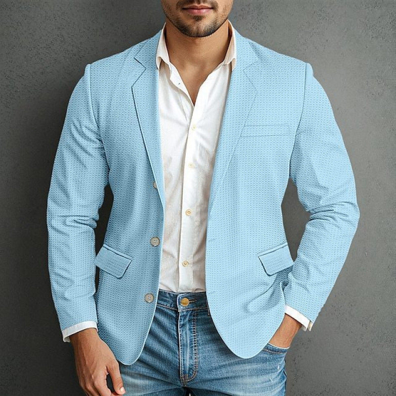 Street-Wave Men's Structured Blazer With Practical Pockets For Modern Dressy Style