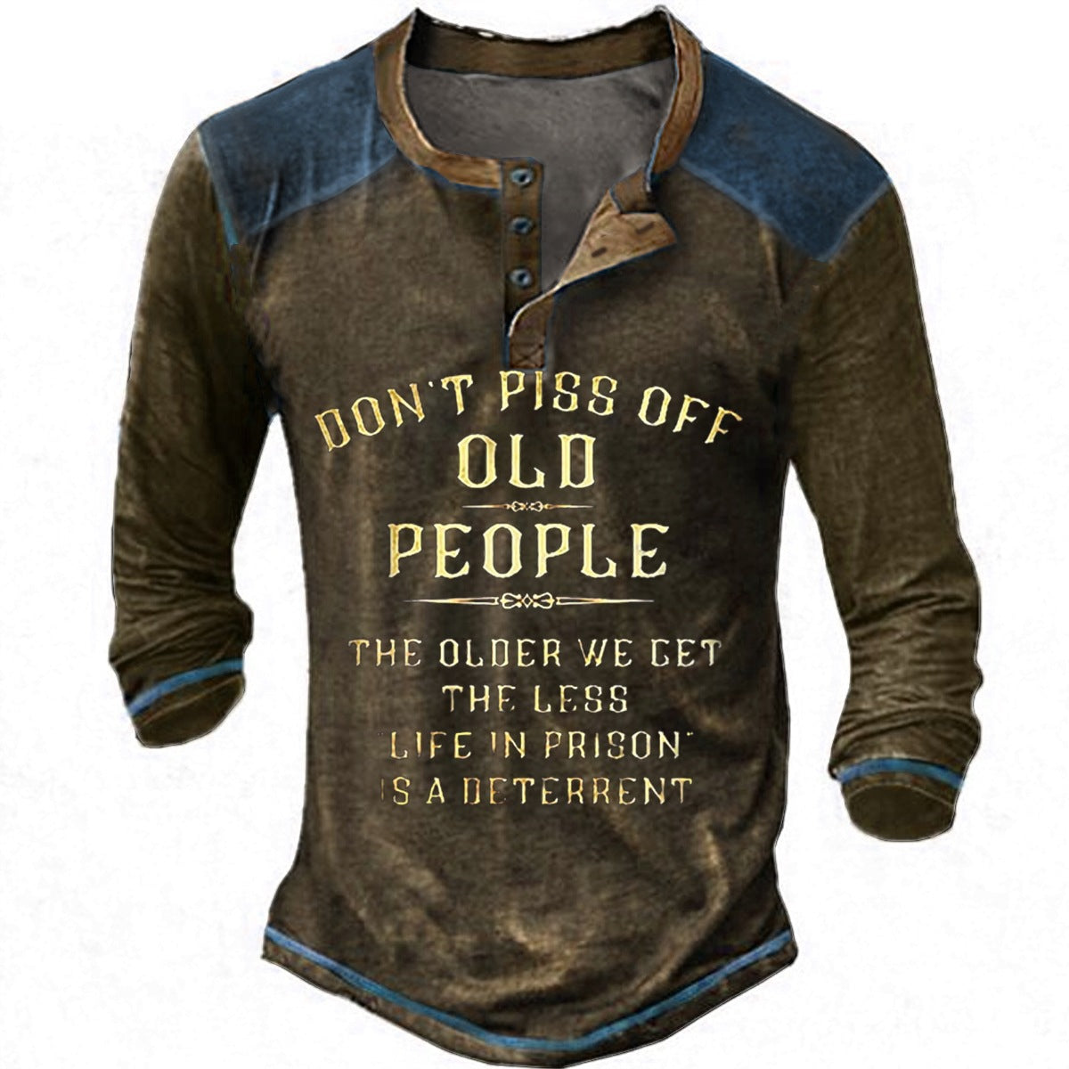Mens Long Sleeve Shirt With Unique Graphic Print From Streetwave Cotton Comfort For Everyday Wear