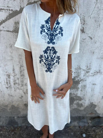 Street-Wave Embroidered Summer Dress For Women, Lightweight Comfort And Elegant Statement For Sunny Days