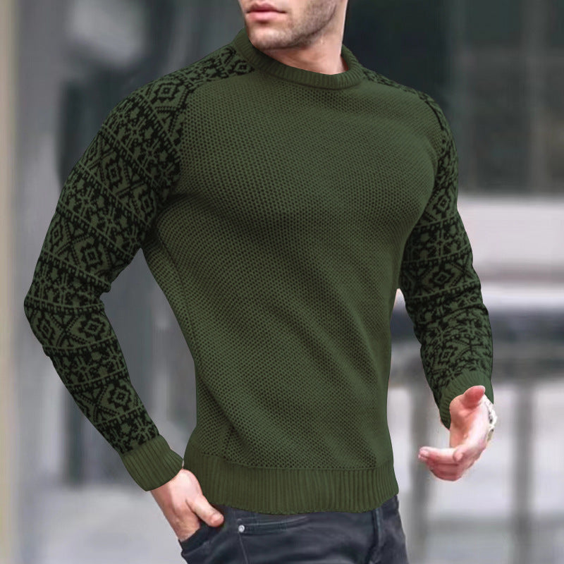 Streetwave Mens Graphic Knit Sweater For Men Premium Comfort Fit With Modern Pattern