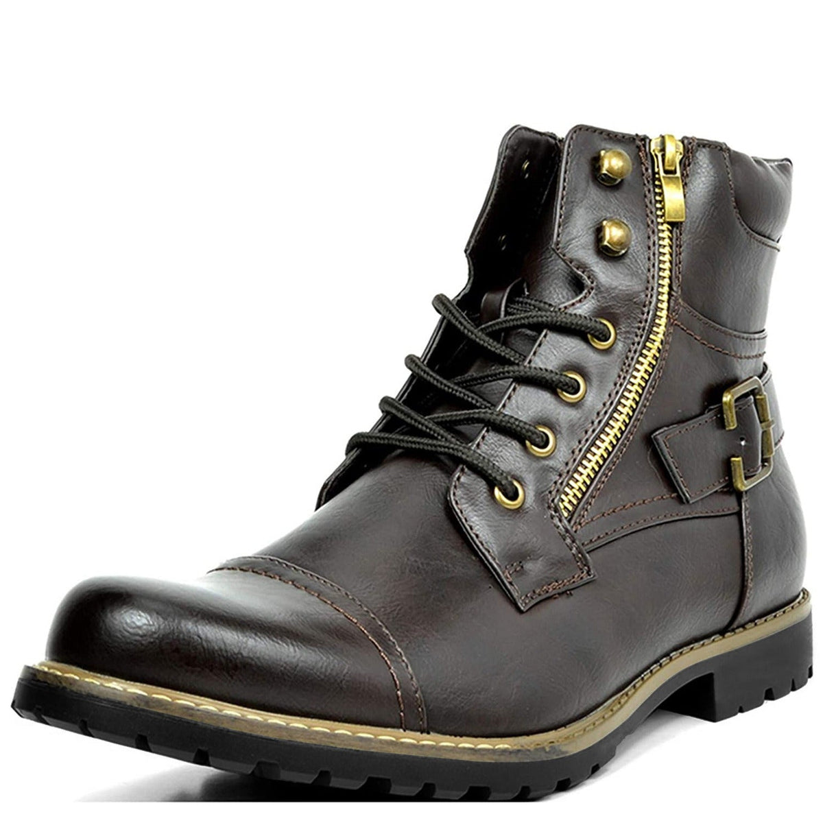 Street-wave Leather Motorcycle Boots For Riders Real Leather Durable Protection And Comfort
