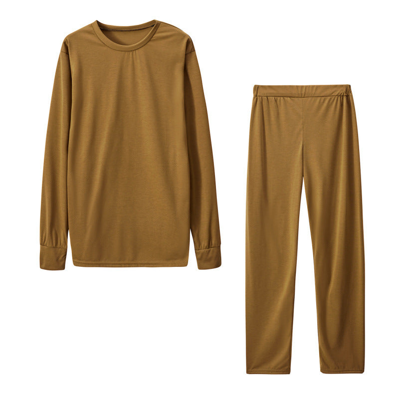 Street-wave Women's Long Sleeve Pajama Set With Elastic Pants Cozy Breathable Sleepwear