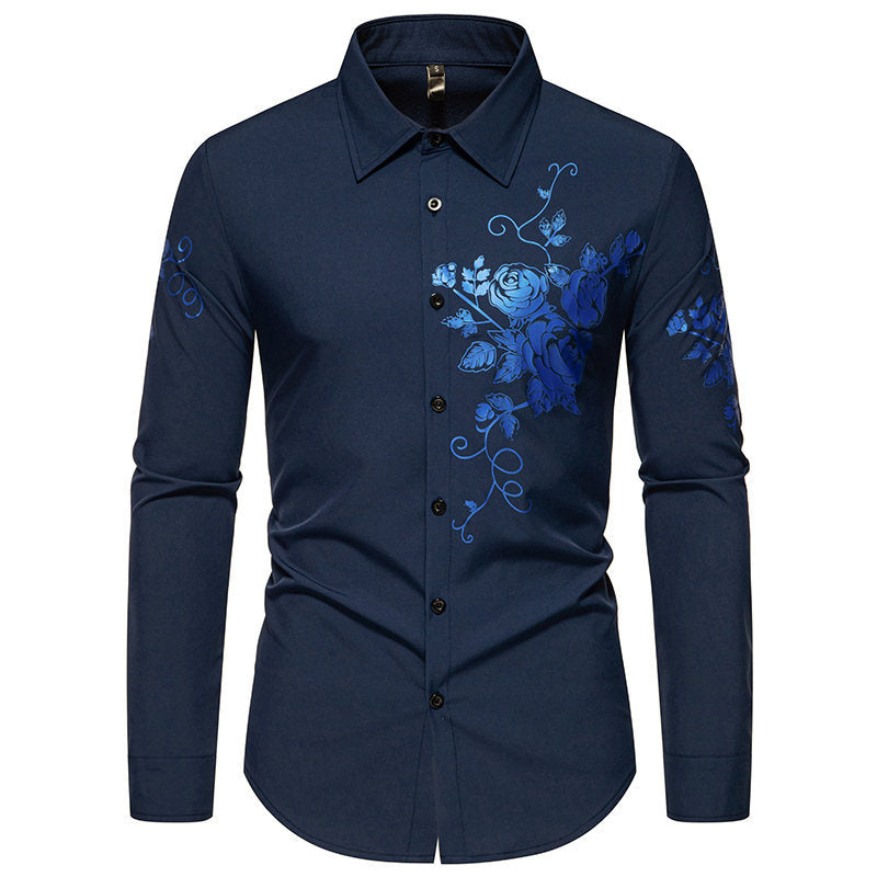Streetwave Men's Floral Embroidered Shirt With Premium Comfort For Everyday Style