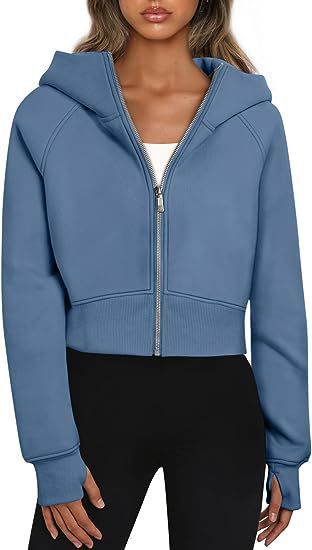 Street-wave Women's Cropped Hoodie Jacket Soft Breathable Fabric Casual Athleisure Essential
