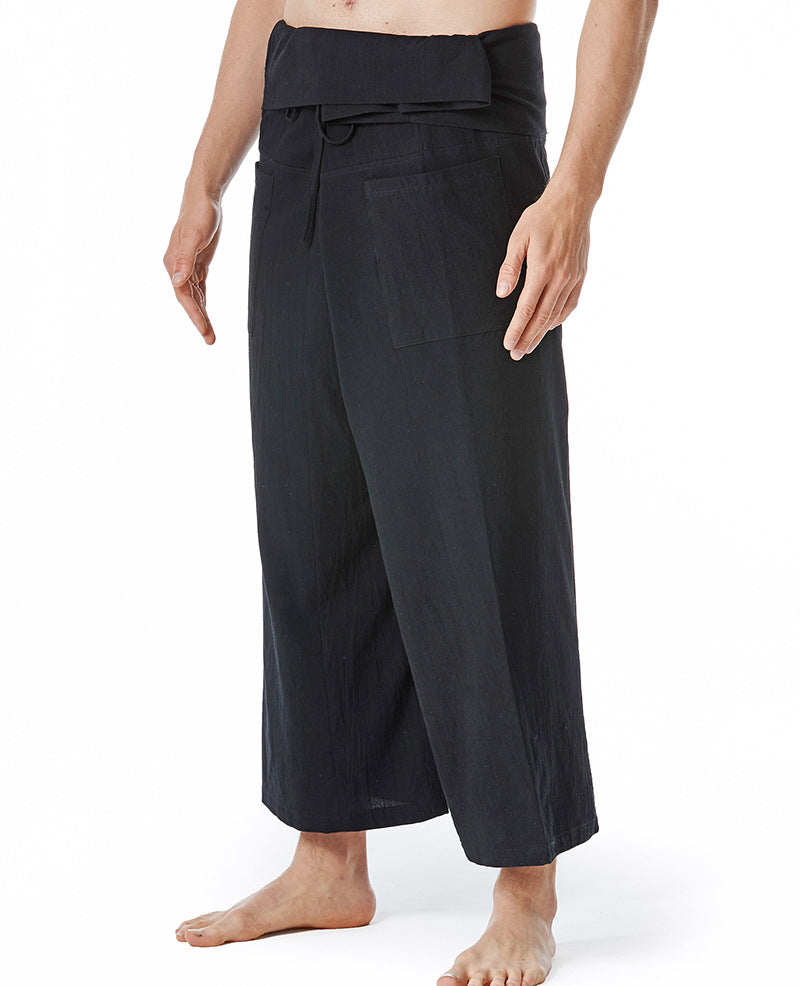 Streetwave Mens Casual Pleated Trousers With Side Pockets For Everyday Comfort Wear