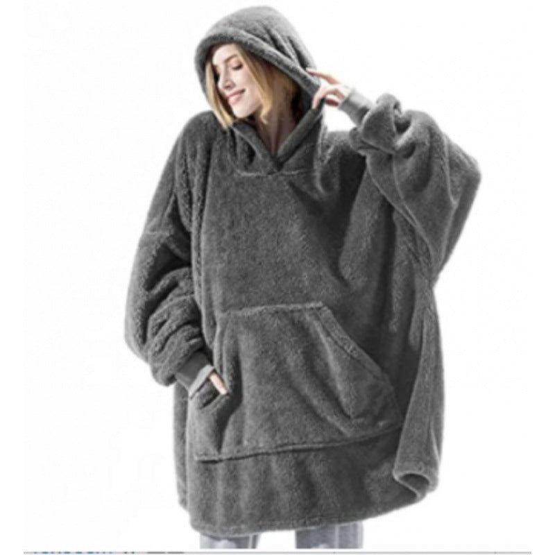 Streetwave Cozy Oversized Fleece Hoodie Jacket For Women With Kangaroo Pocket Ultra Soft Comfort