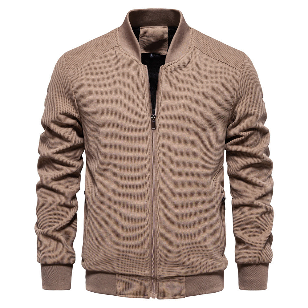 Street-Wave Mens Autumn Jacket Versatile Comfort With Zipper Pockets For The Modern Man