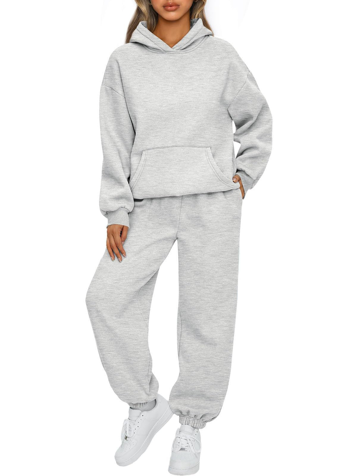 Street-Wave Women Sweatshirt And Jogger Set Breathable Comfort For Casual Athleisure Wear
