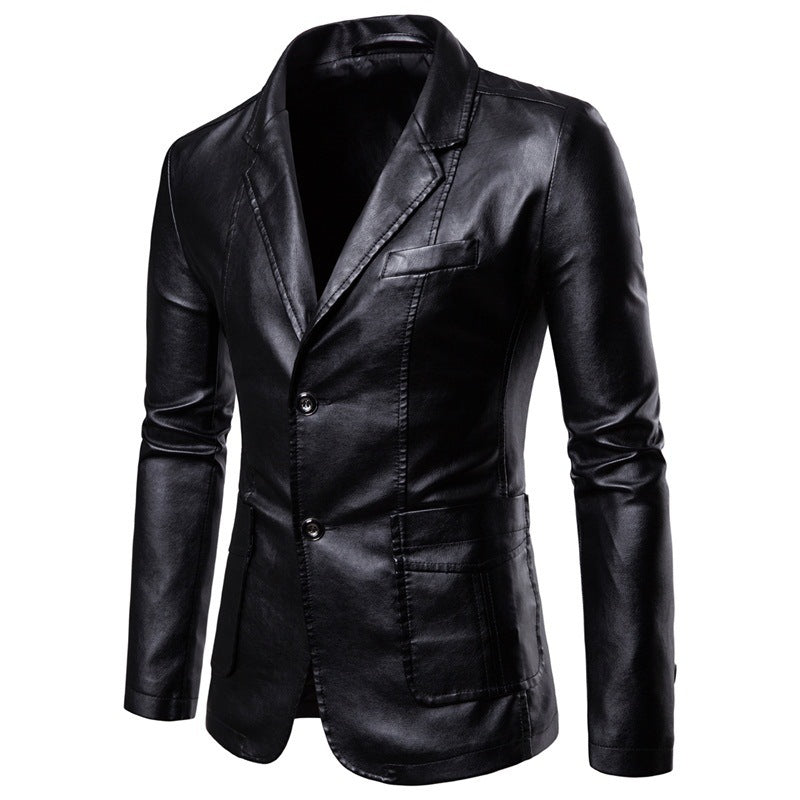 Mens Faux Leather Jacket Modern Fit Street Wave Premium Elegant Urban Style For Men Everyday Wear