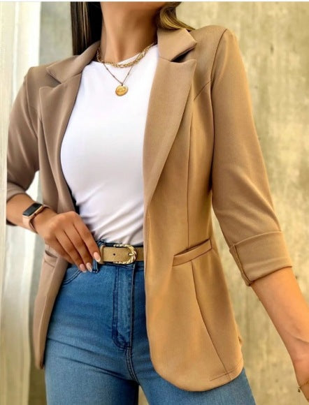 Street-Wave Women's Blazer With Pockets Chic Versatile Jacket For Modern Professionals