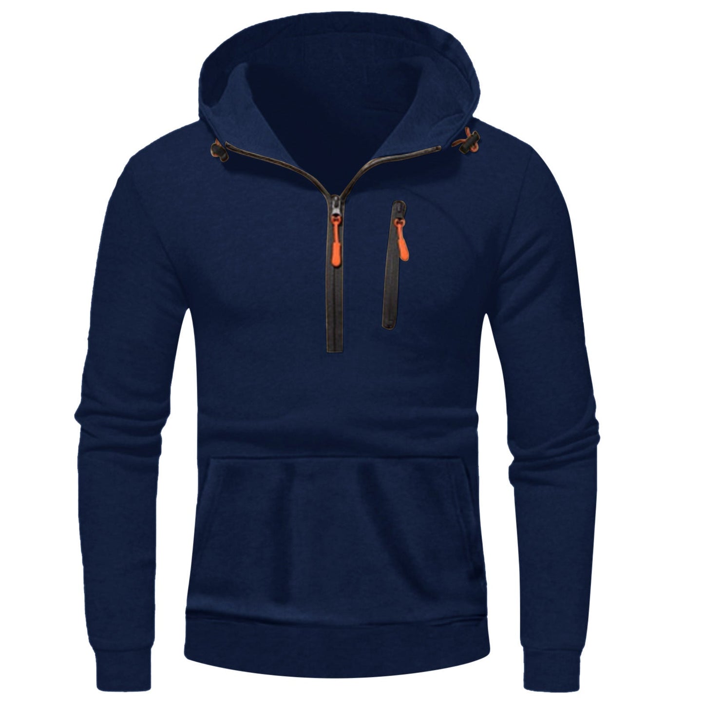 Street-Wave Half Zip Hoodie For Men Modern With Innovative Zipper For Active Comfort