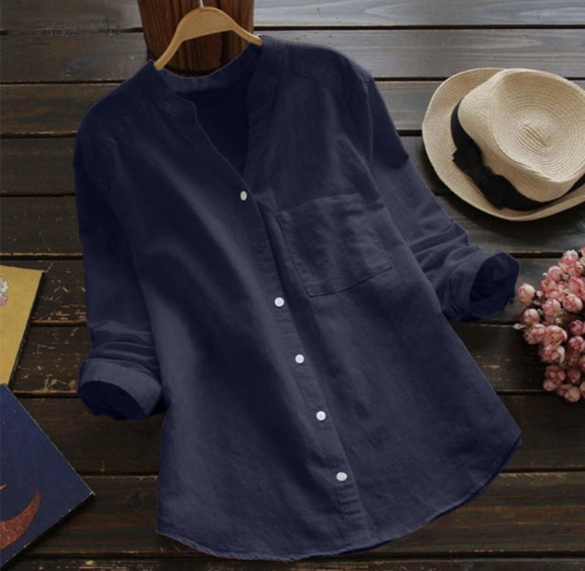 Street-Wave Women's Blouse With Elegant Button Placket And Modern Fit, Breathable Lightweight Fabric, Ideal For Work