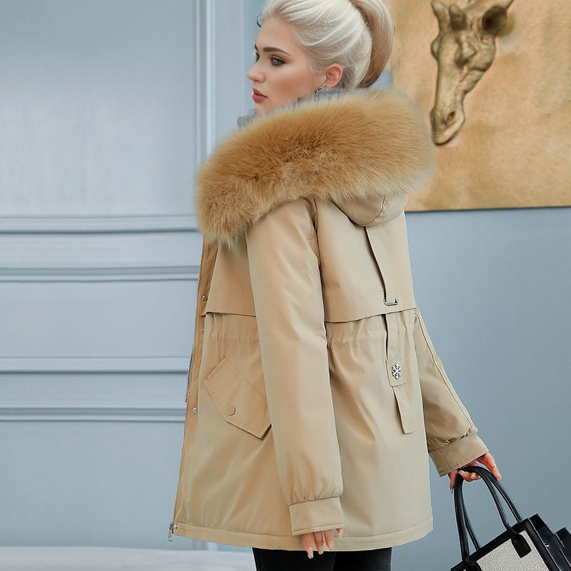 Street-wave Womens Insulated Winter Parka With Luxurious Faux Fur Collar And Warm Lining