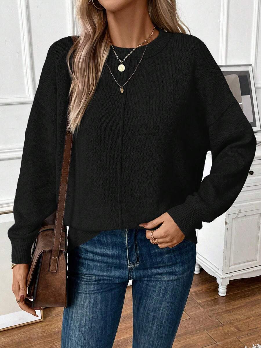 Streetwave Womens Casual Knit Sweater Relaxed Fit Warm Lightweight Comfort For Everyday Wear