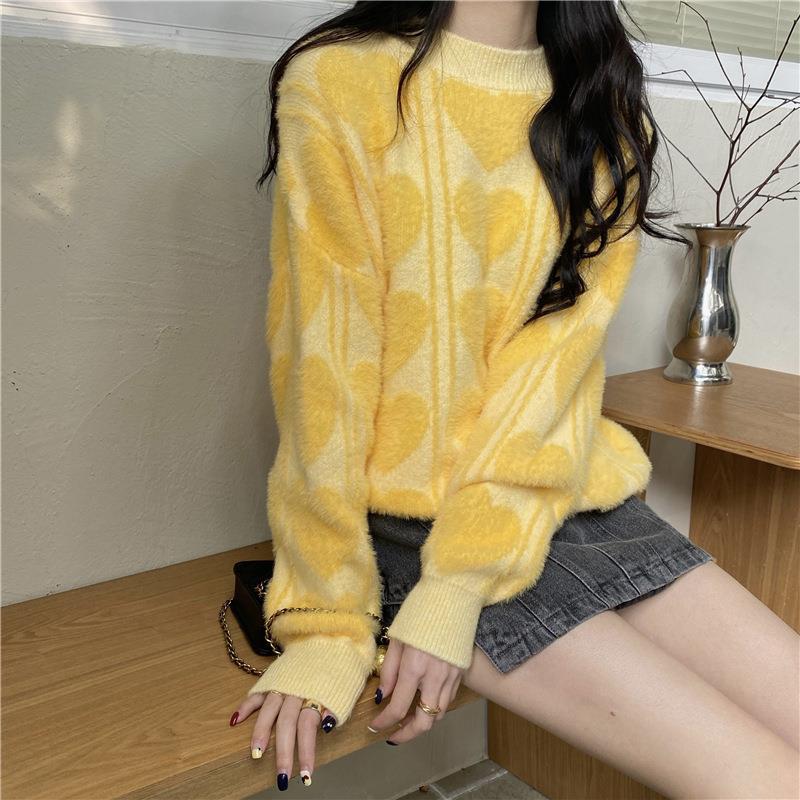 Street-Wave Cozy Women’s Knit Sweater With Varied Pattern And Relaxed Fit For Soft Comfort