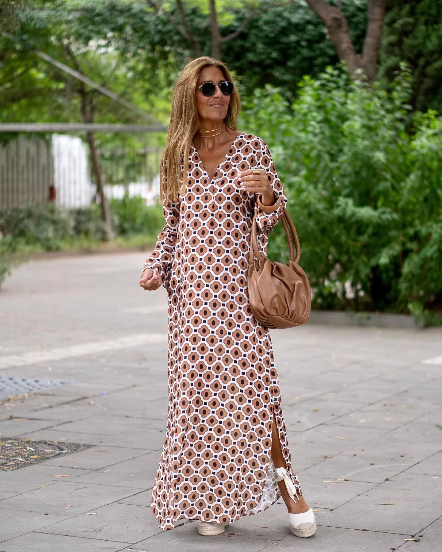 Street-Wave Women Maxi Dress With Modern Patterns For Fashion-Forward Women And All-Day Comfort