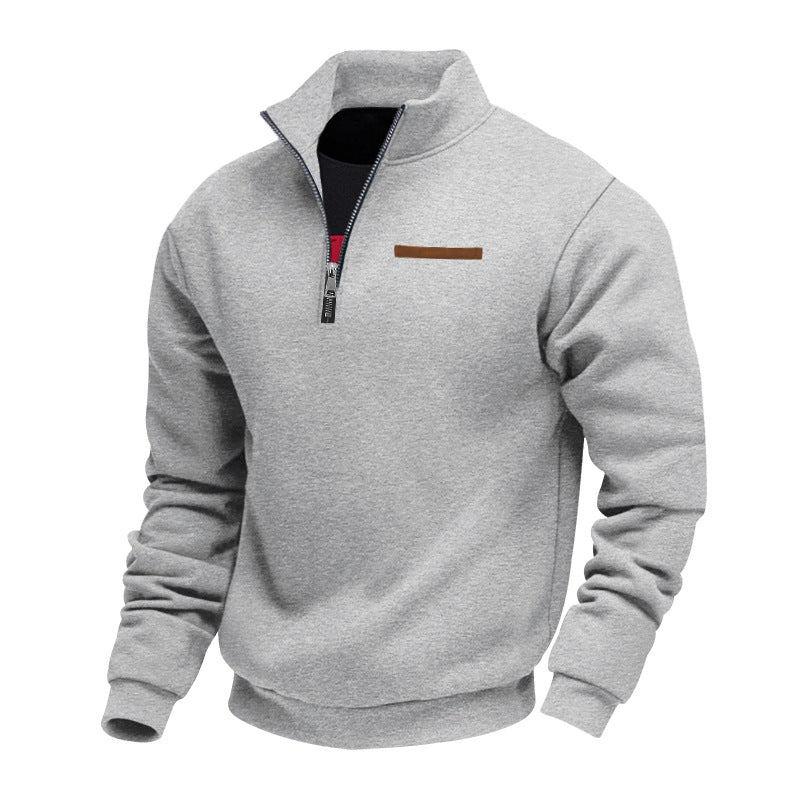 Street-Wave Mens Premium Fleece Half Zip Pullover For Warm Comfort And Modern Style