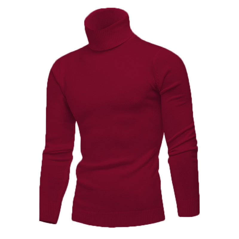 Street Wave Mens High Collar Knit Sweater Ultra Soft Wool Warmth For Men Everyday Comfort