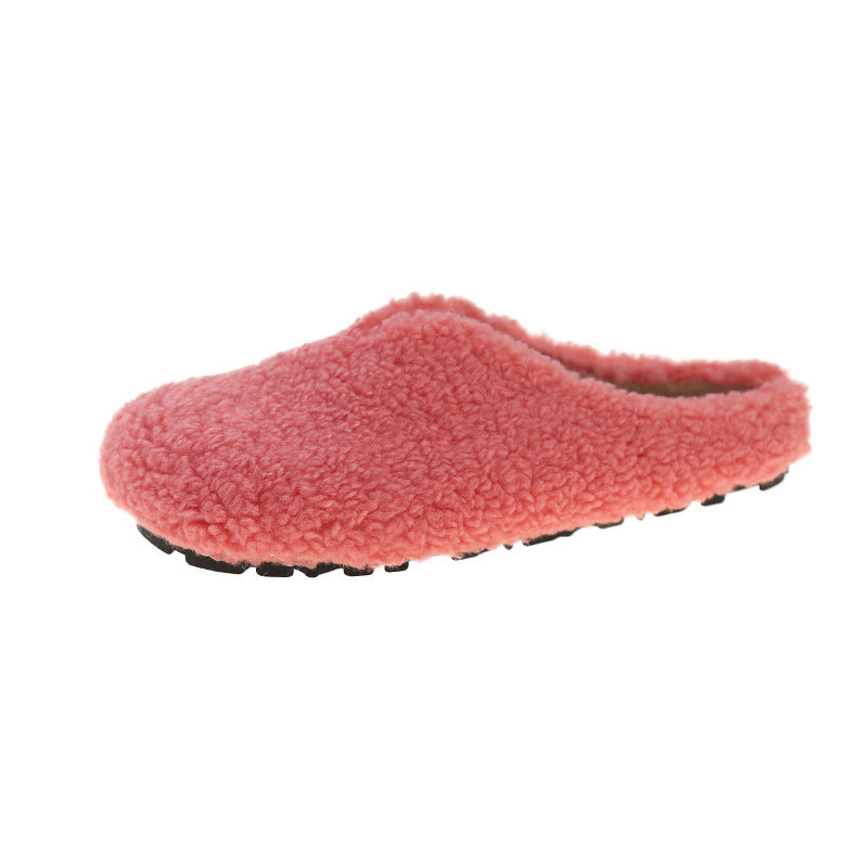 Street Wave Women Plush Slippers Non Slip Sole Cozy Fleece Lining For Home Comfort