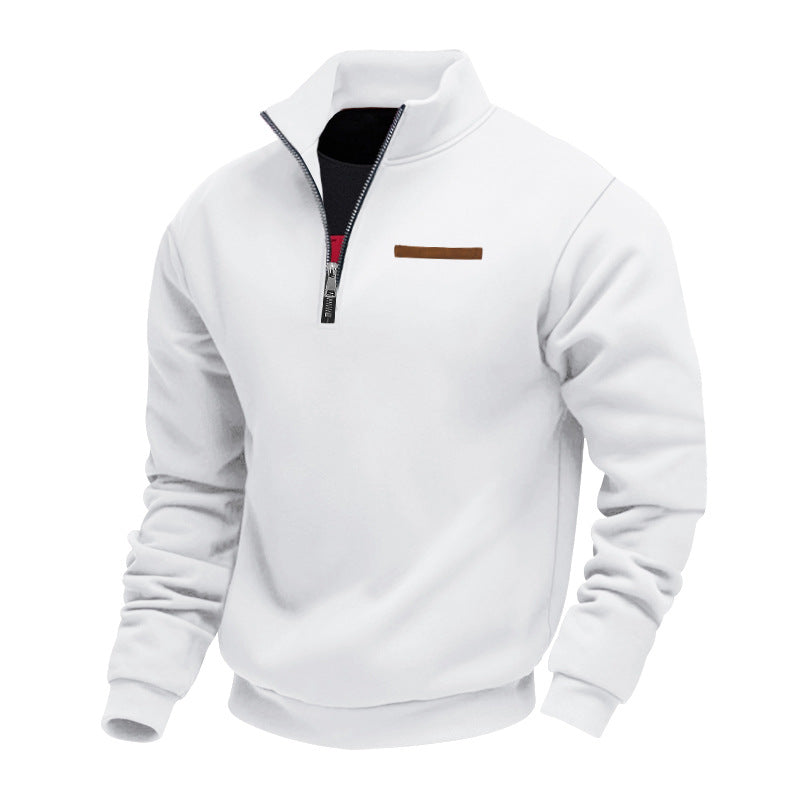 Street-Wave Mens Premium Fleece Half Zip Pullover For Warm Comfort And Modern Style