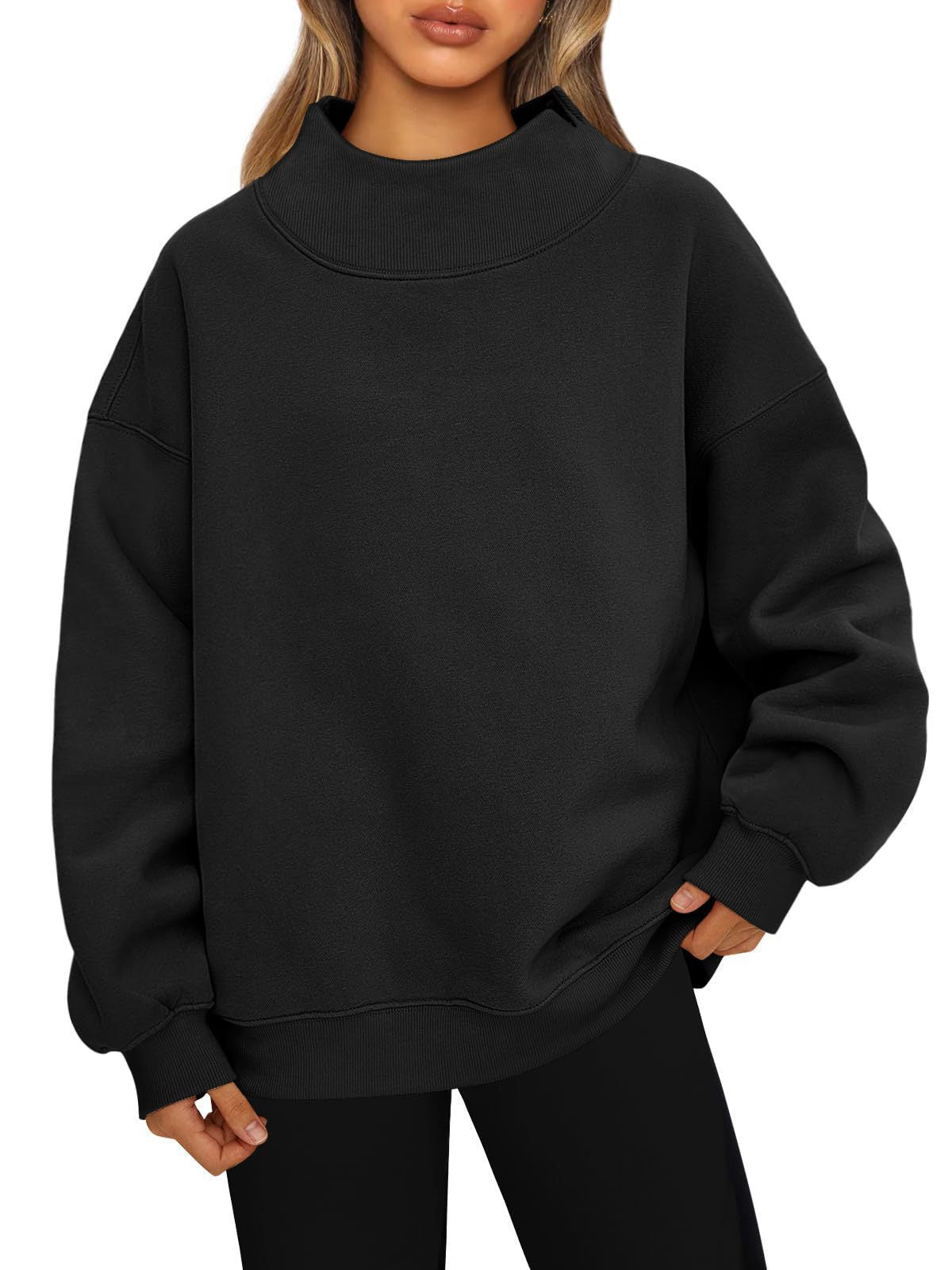 Street Wave Womens High Collar Sweater Soft Cozy Knit For Everyday Style And Comfort