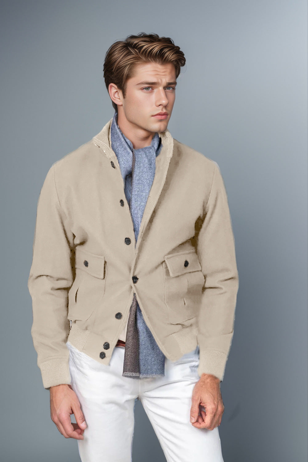 Streetwave Men's Fashion Utility Jacket With Practical Pockets Modern Design For Urban Living