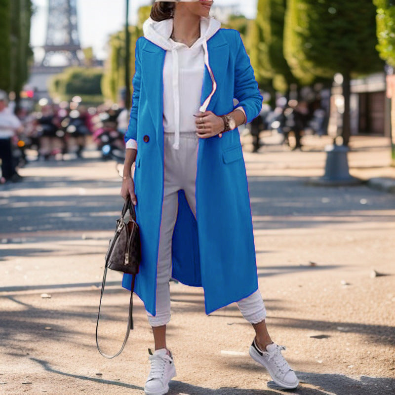 Street-wave Long Blazer For Women, Elegant Luxurious Comfort, Trendy Officewear Collection