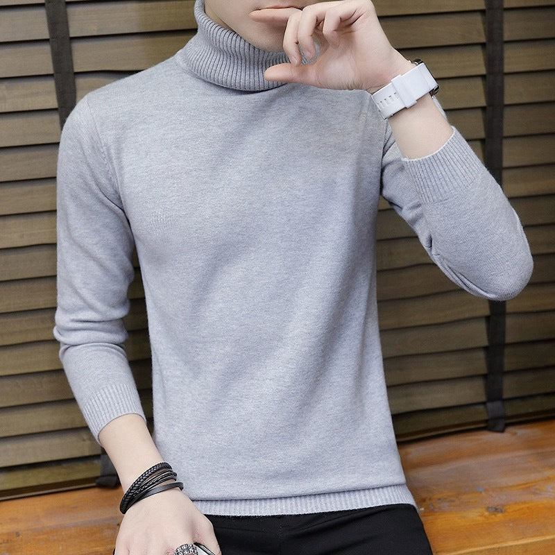 Street-wave Mens Turtleneck Sweater Comfortable Warm Cotton Blend Cozy Fit For Men