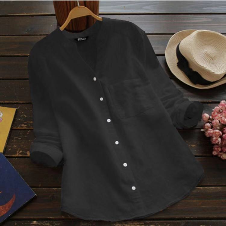 Street-Wave Women's Blouse With Elegant Button Placket And Modern Fit, Breathable Lightweight Fabric, Ideal For Work