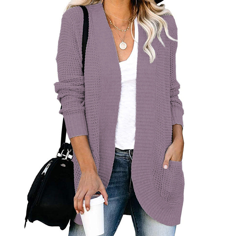 Streetwave Women's Knit Cardigan With Pockets Open Front For Cozy Everyday Style