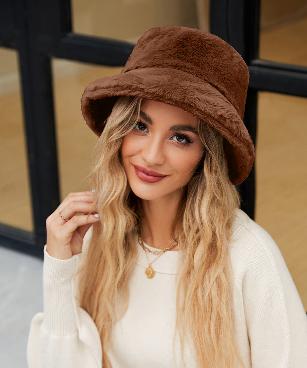 Street-Wave Women Plush Hat - Cozy Soft Fur For Stylish Winter Warmth And Chic Look