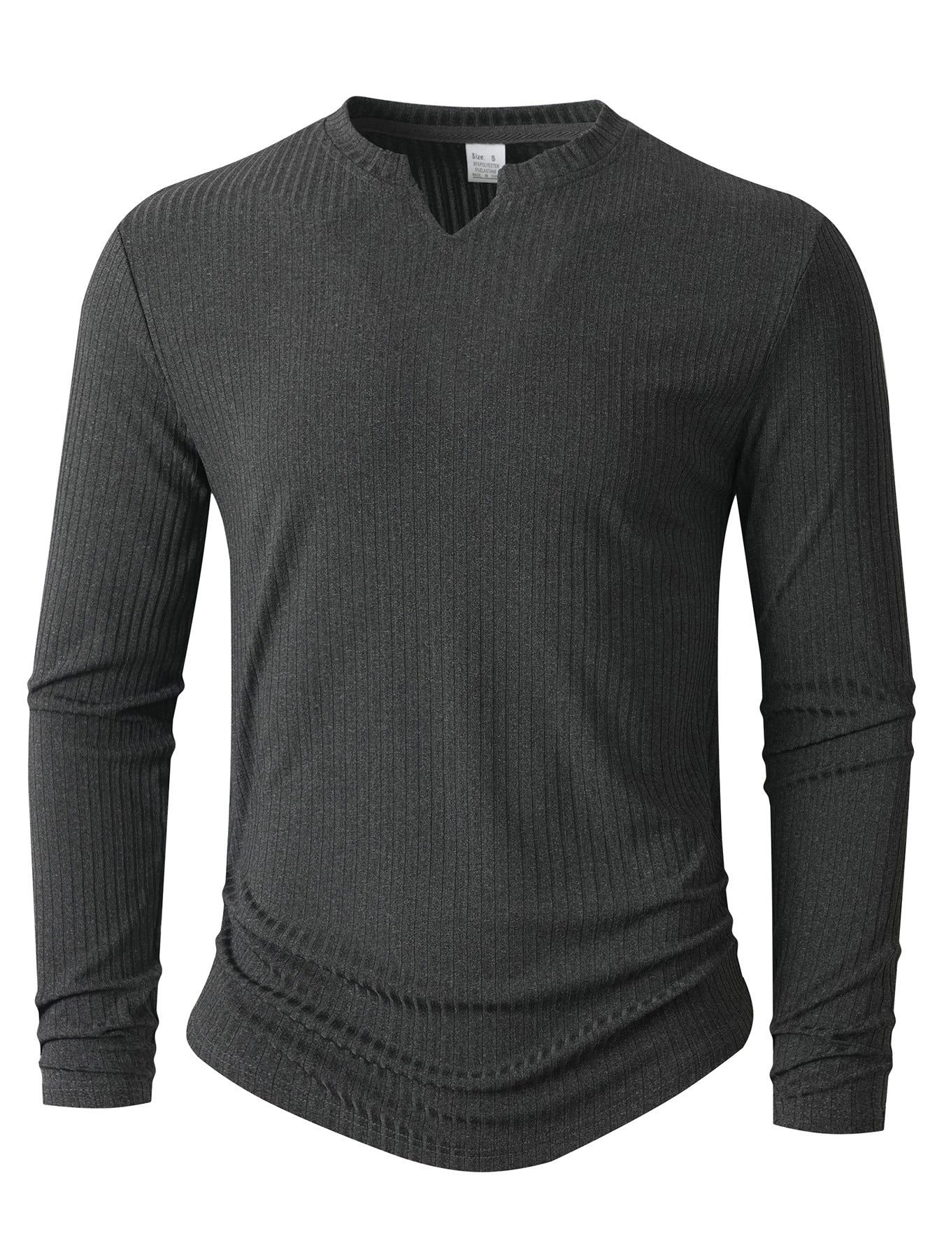 Men's Long Sleeve Ribbed Shirt With Innovative Texture Streetwave For Active Men