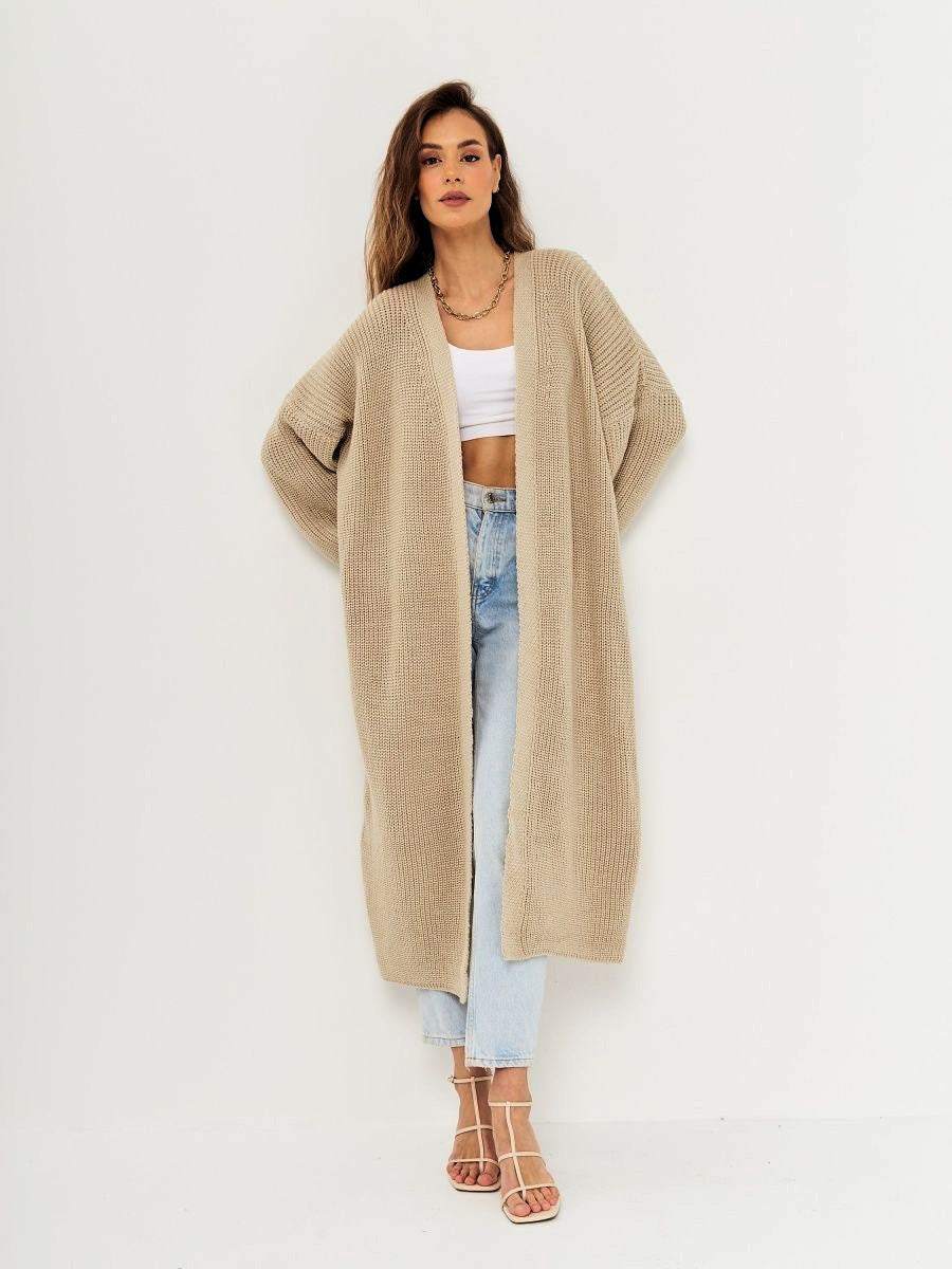 Street-wave Womens Casual Knit Cardigan Oversized Longline Soft Breathable For Women All Seasons