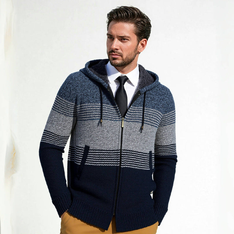 Street-wave Mens Hooded Sweater Cotton Blend Comfort