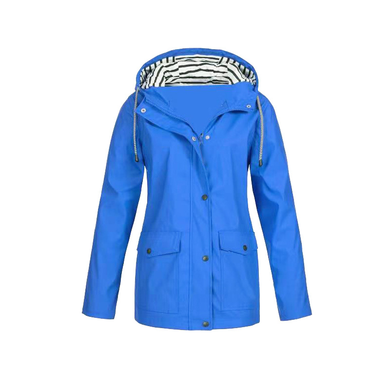 Street Wave Women's Waterproof Jacket With Hood Rainproof Outerwear For City Walks